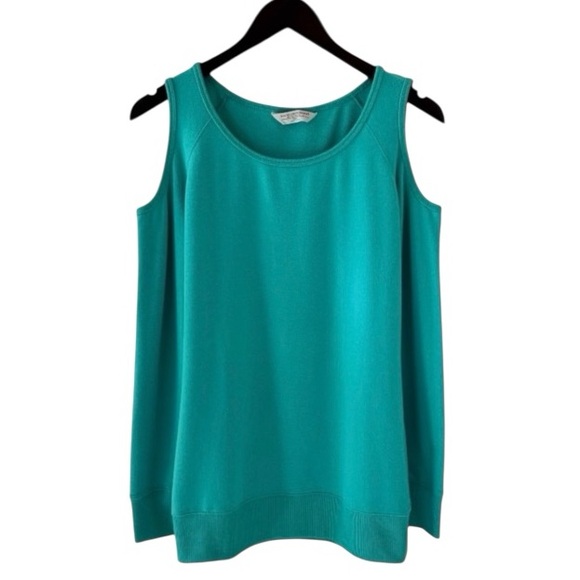 Boston Proper Seafoam Green Long Sleeve Cold Shoulder Sweatshirt Size Small - Picture 5 of 5